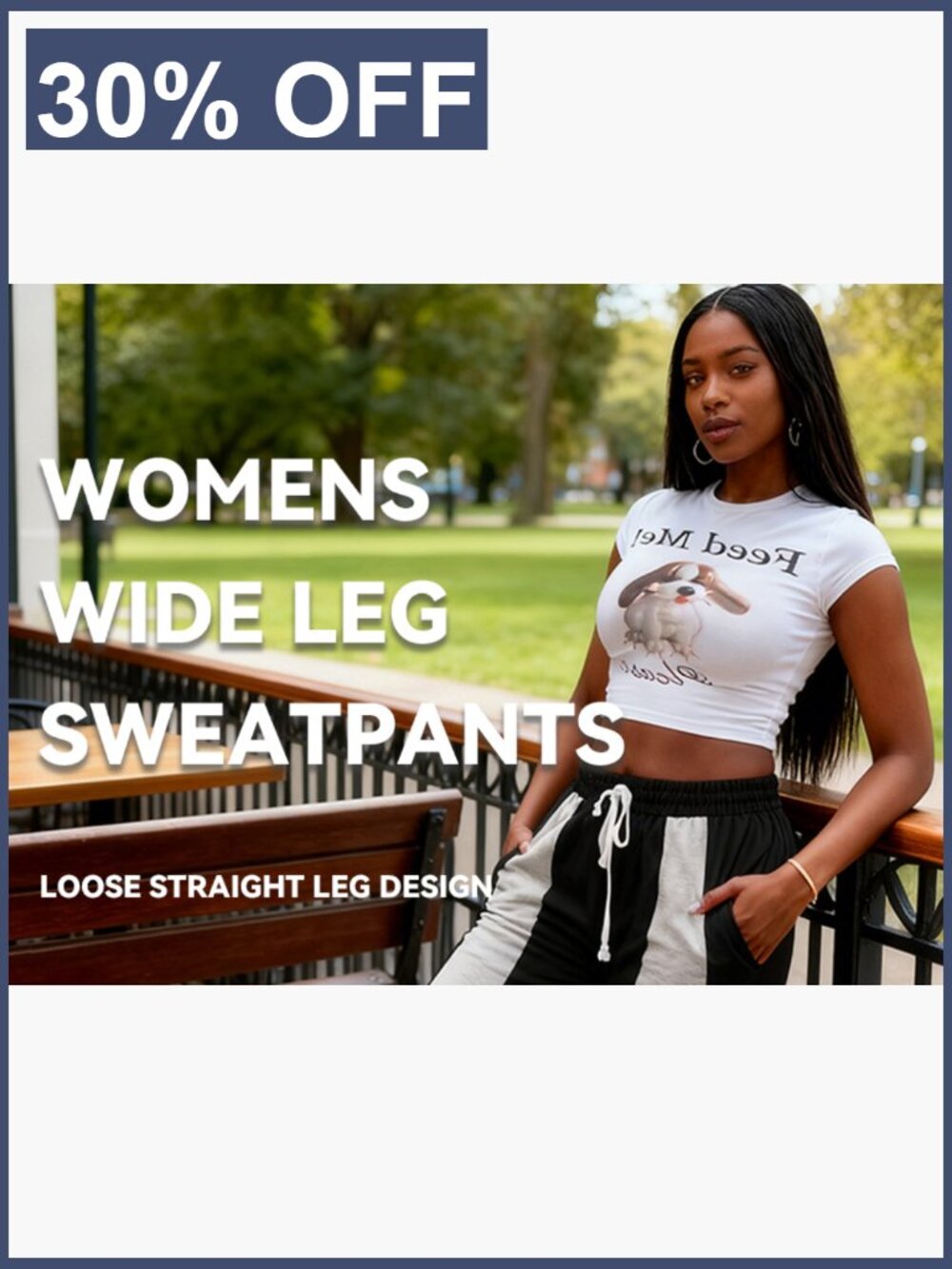 Wide Leg Sweatpants High Waisted Baggy Joggers Athletic Pants - Picture 7 of 7